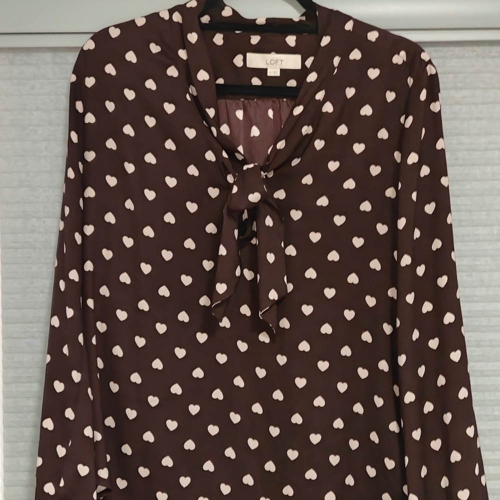 Loft bow-tie front blouse